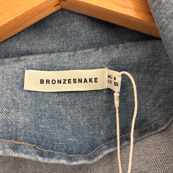 Brand New Bronze Snake Ashley Denim Trench Coat - Picture 4 of 5